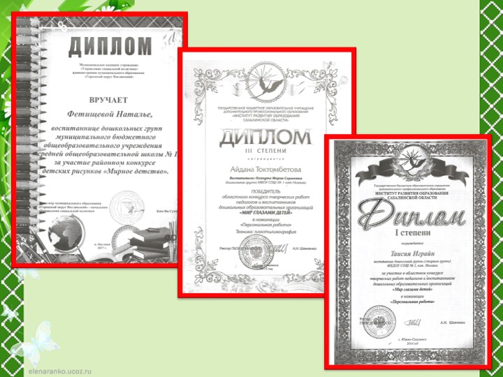 Портфолио для аттестации "Плахута М.С."