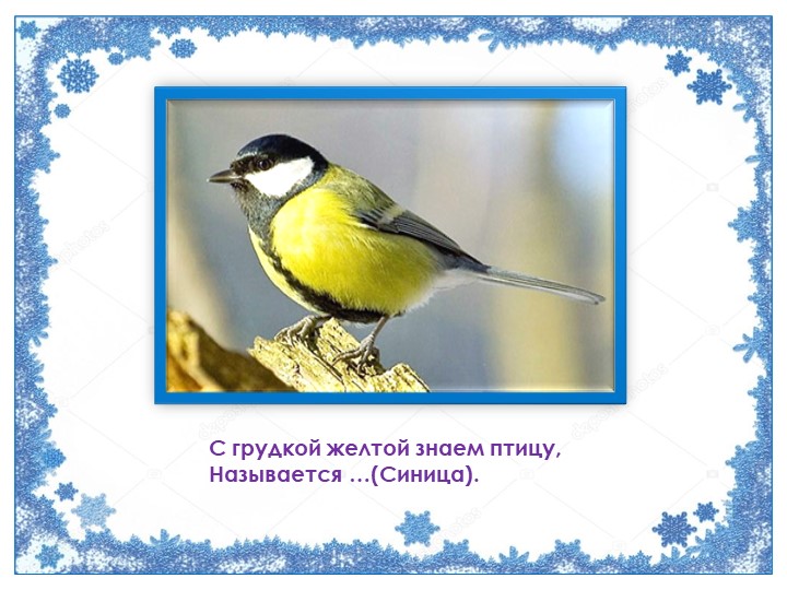 Презентация "Птичка синичка" (для детей 1 младшей группы)