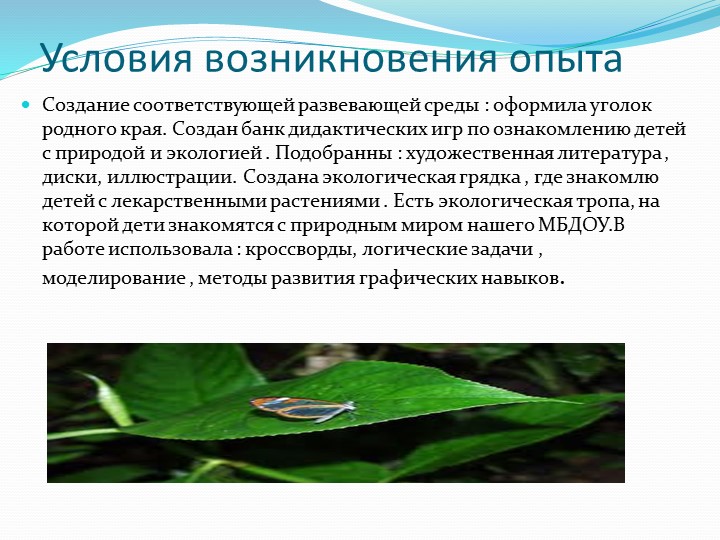 Презентация "Развитие связной речи детей посредствам экологического воспитания"