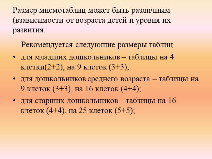 Использование мнемотехники при обучении детей рассказыванию