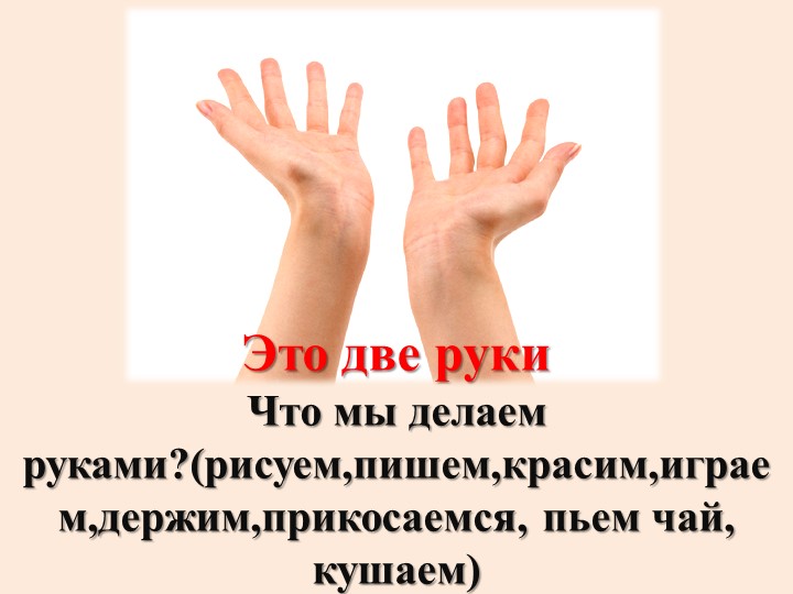 Презентация для дошкольников "Части тела человека"