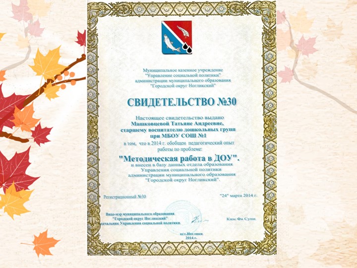 Портфолио Машковцева Т.А. "Аттестация"