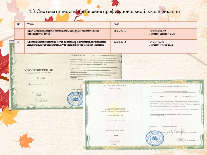 Портфолио Машковцева Т.А. "Аттестация"