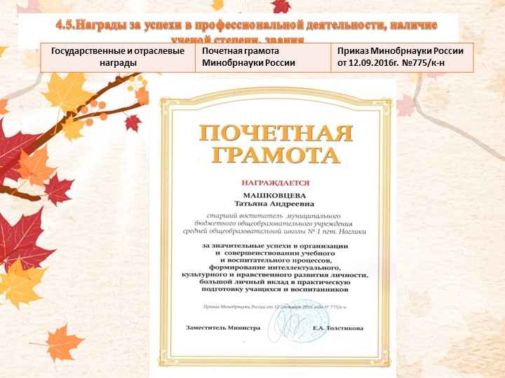Портфолио Машковцева Т.А. "Аттестация"