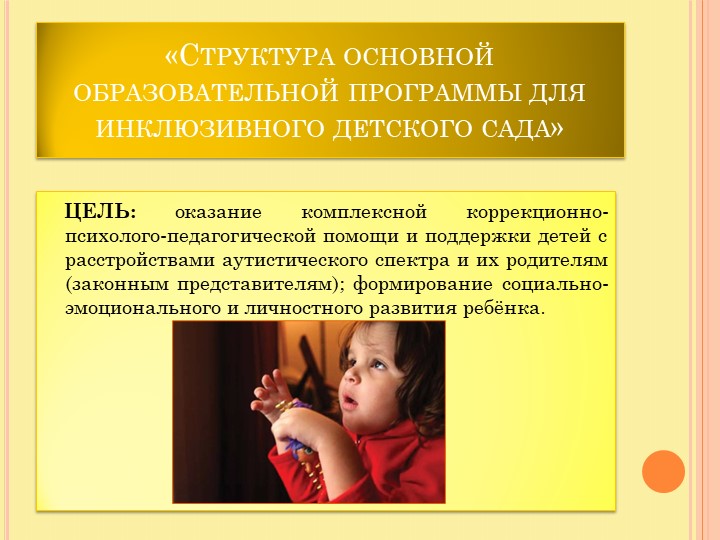 Презентация по теме "Организация инклюзивного образовательного процесса в детском саду в соответствии с требованиями ФГОС ДО."