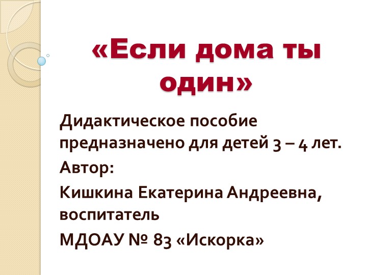 Презентация дидактической игры по ОБЖ