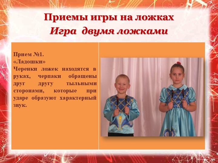 Презентация " Обучение игре на ложках как элемент музыкального развития дошкольников"