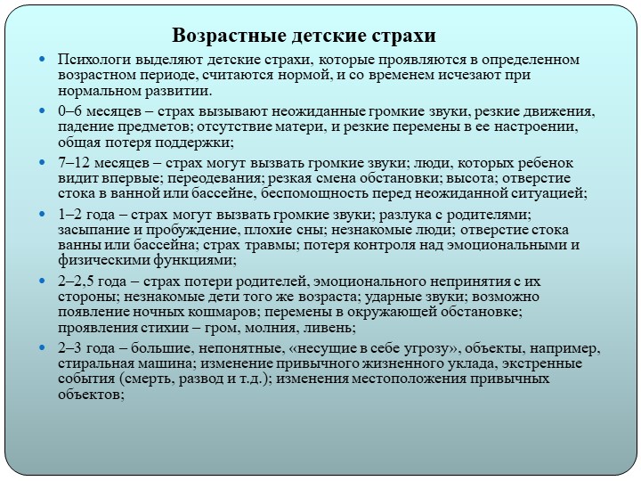 Презентация на тему "Детские страхи"
