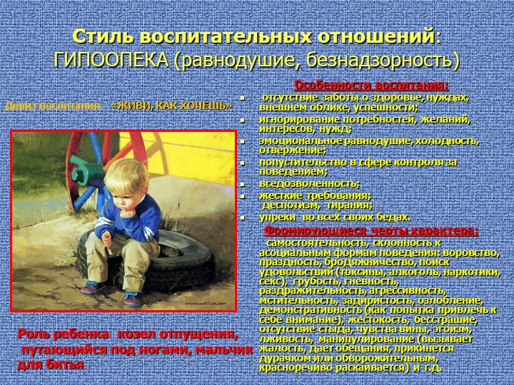 Презентация "Особенности воспитания ребёнка в семье"