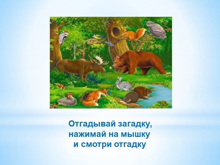Презентация "Загадки про зверей для малышей"