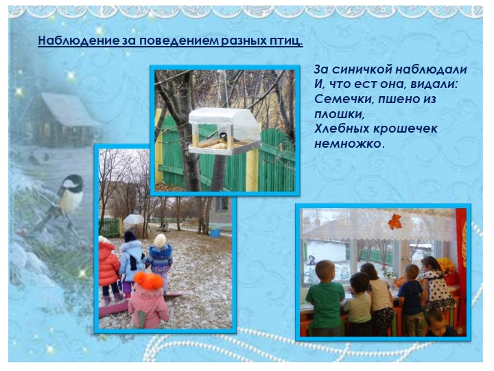 Презентация проекта "Синичкин день" (для 1 младшей группы)
