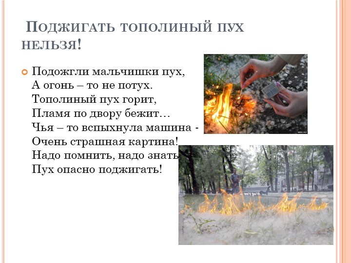Презентация на тему "Правила пожарной безопасности для дошкольника"