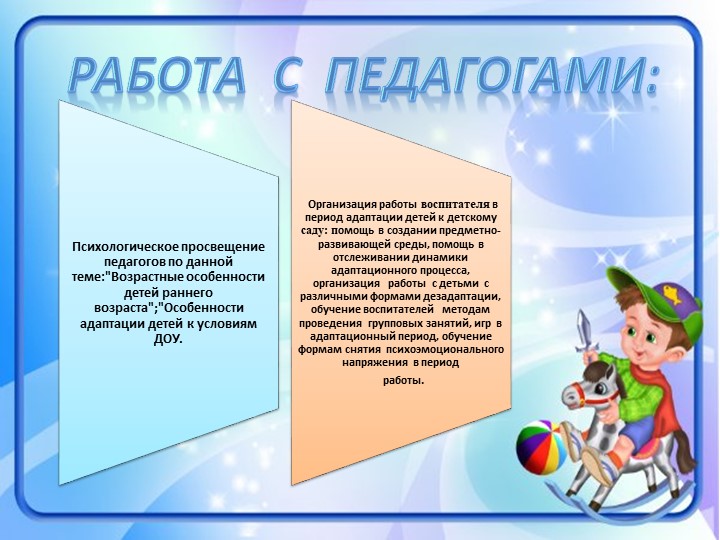 Психолого-педагогическое сопровождение адаптации дошкольников