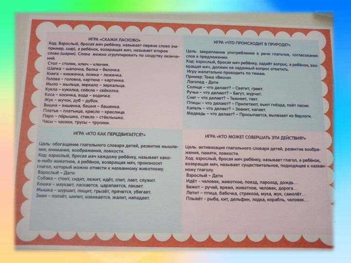 Игры по развитию речи