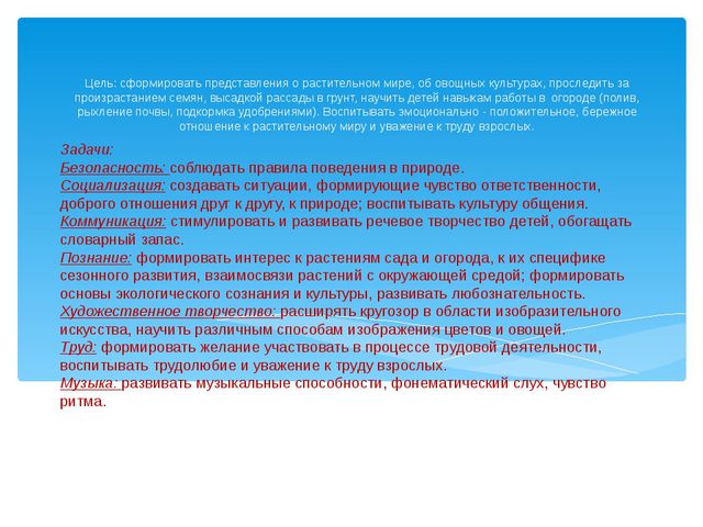 Юные огородники. Презентация проекта в ДОУ