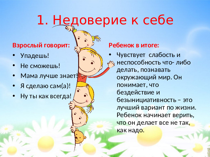 Презентация на тему: "Советы психолога родителям"