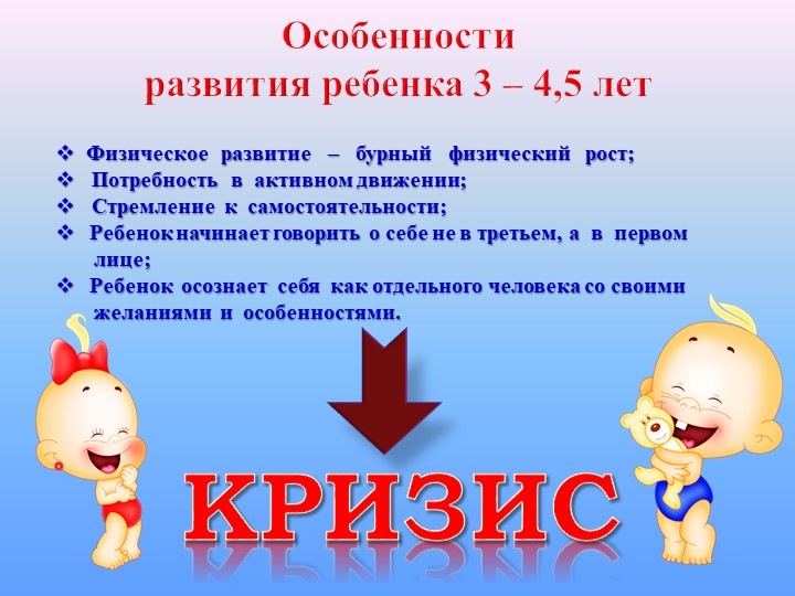 Презентация: "Кризис 3-х лет"