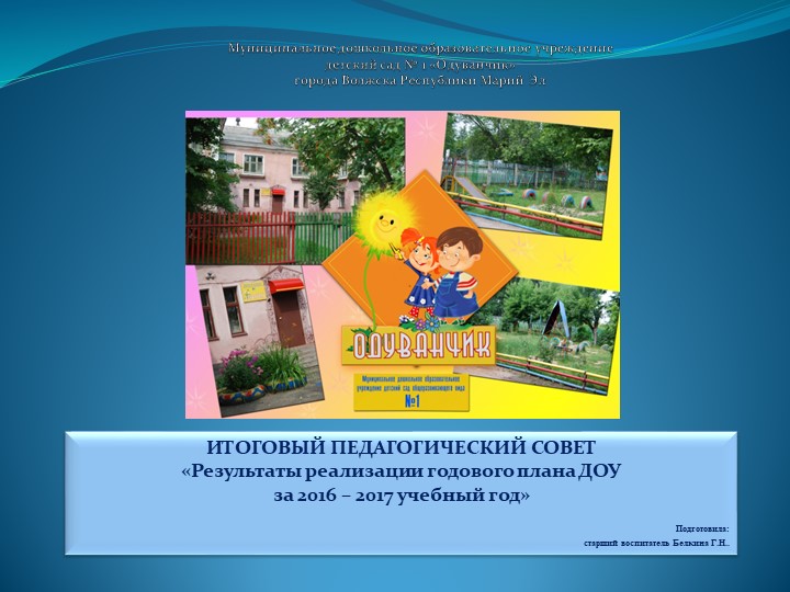 Презентация к итоговому педсовету