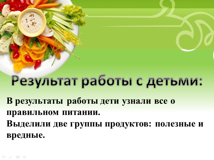 Презентация проекта "Правильное питание"