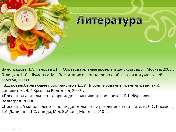 Презентация проекта "Правильное питание"