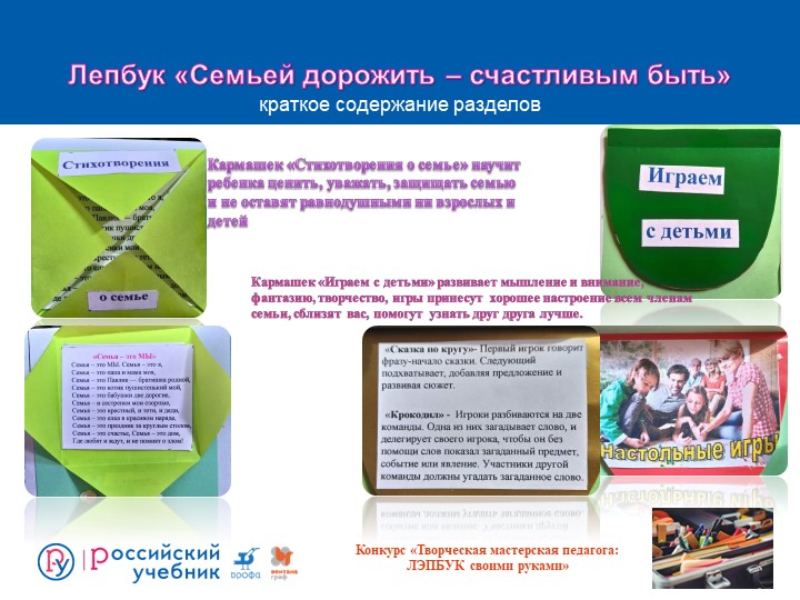 Презентация лепбук "Семьей дорожить - счастливым быть"