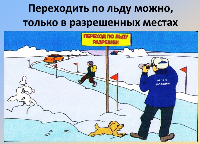 "Правила поведения на водоёмах зимой" подготовительная группа