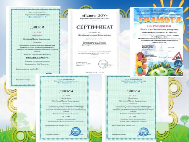 Презентация - портфолио воспитателя детского сада