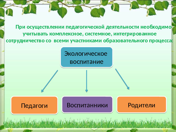 Презентация по экологии "Формирование экологического воспитания у дошкольников ".
