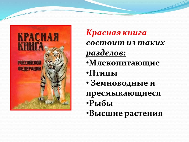 Презентация к занятию по экологии «Красная книга»