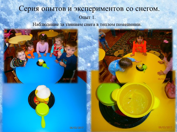 Экологический проект на тему: "Снег полезный или вредный" с детьми средней группы.