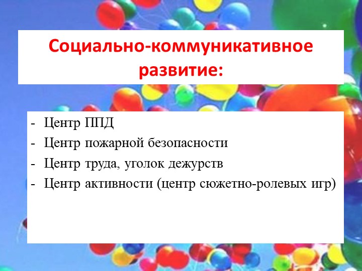 Презентация на тему: "Организация предметно-пространственной развивающей среды в старшей группе ДОУ в соответствии с ФГОС