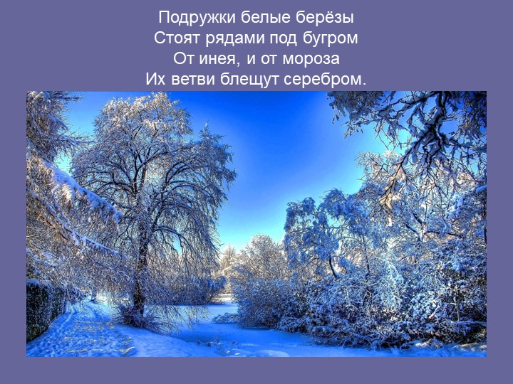 Презентация в детском саду на тему "Зима ступила на порог..."