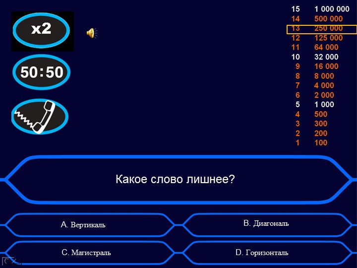 Игра "Кто хочет стать миллионером?" Тема: "Шахматные фигуры"