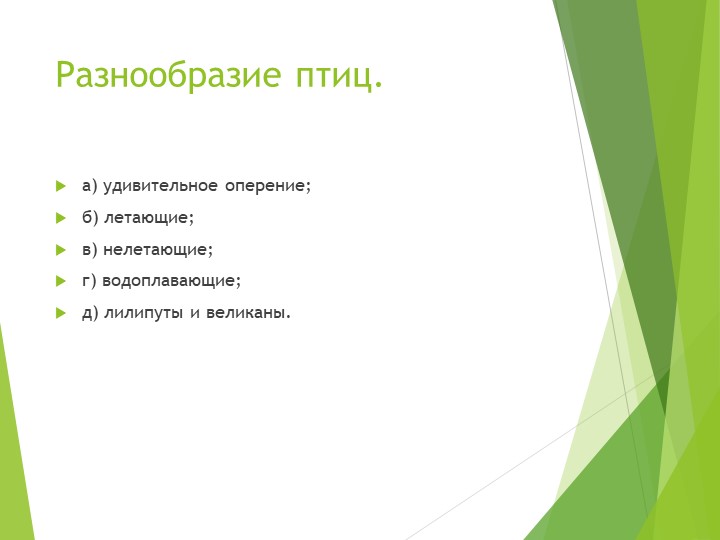 Презентация на тему "Птицы"