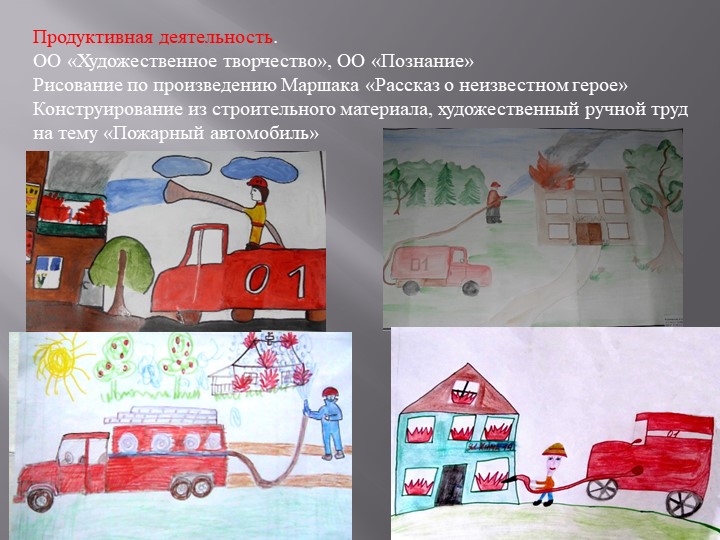 Проектная деятельность с детьми старшей группы " Пожарный - профессия героическая"