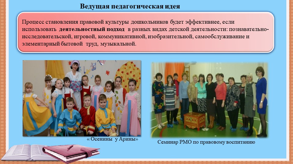 Презентация: "« Правовая культура старших дошкольников как фактор развития личности»