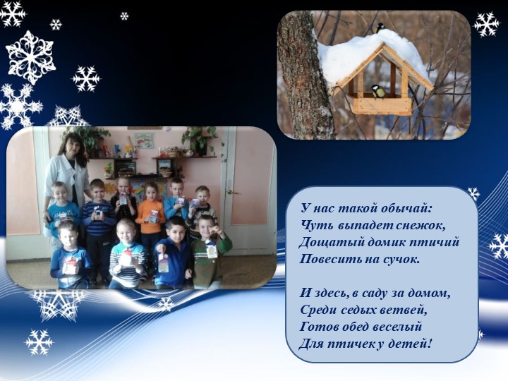 Презентация "Проект "Покормите птиц зимой"