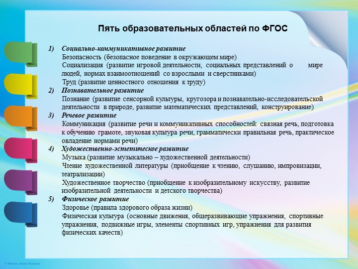 Интеграция образовательных областей в образовательной деятельности с детьми в условиях реализации ФГОС