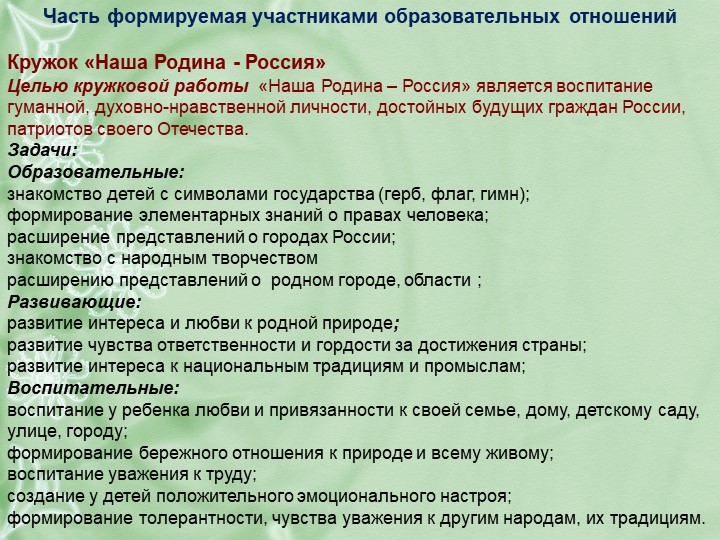РАБОЧАЯ ПРОГРАММА воспитателя подготовительной группы