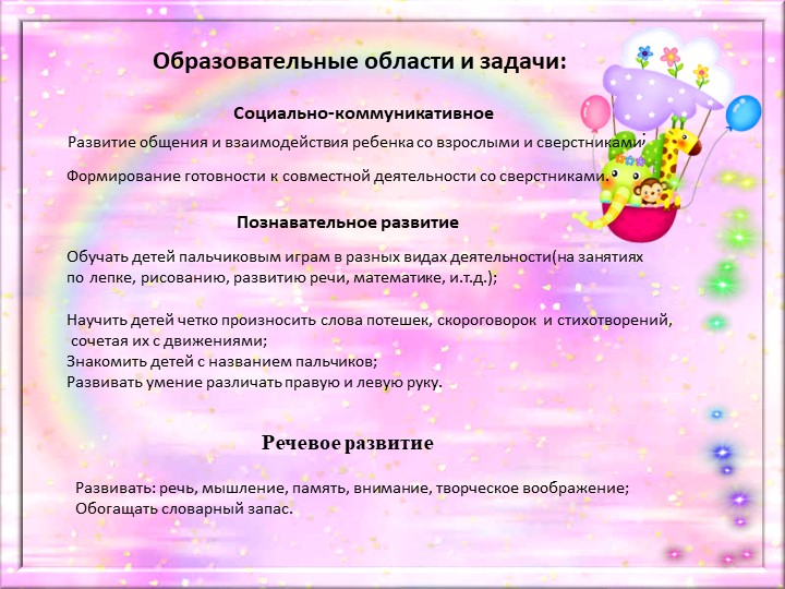 Презентация проекта по развитию мелкой моторики рук у детей дошкольного возраста "Веселые пальчики"