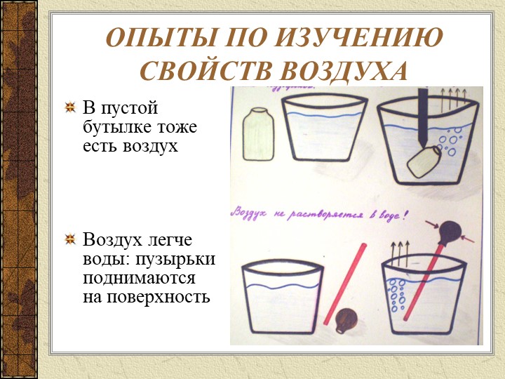 Презентация "Экспериментальная деятельность по изучению свойств воды, воздуха и различных материалов"