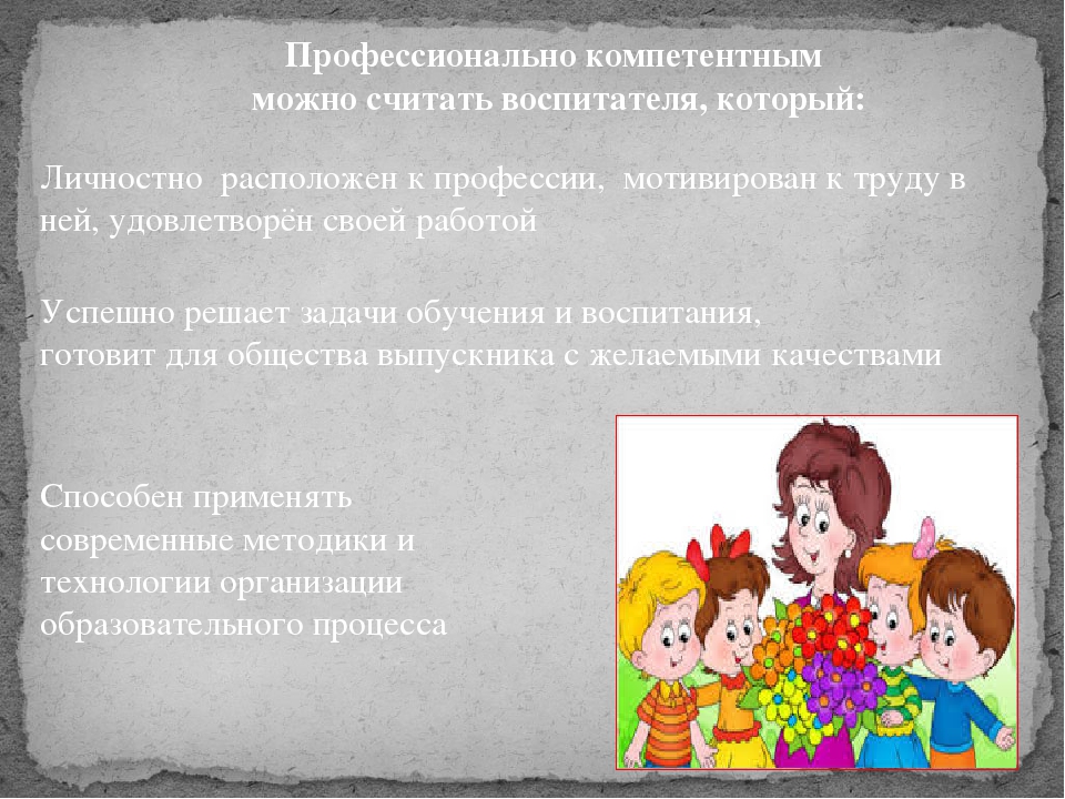 Профессиональные компетенции воспитателя в свете «Профессионального стандарта педагога»