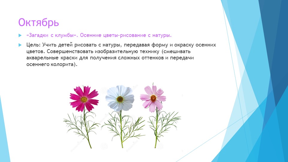 Рисуем цветы в детском саду