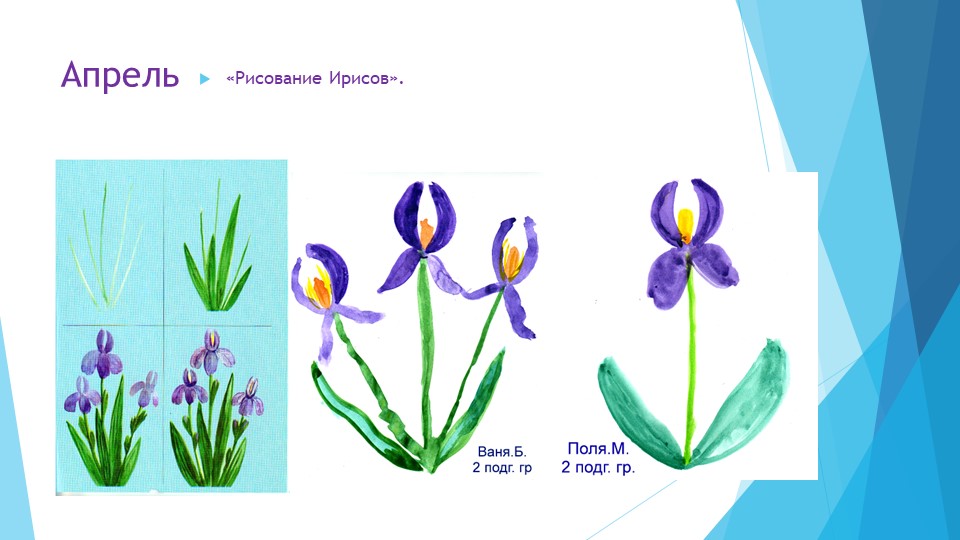 Рисуем цветы в детском саду