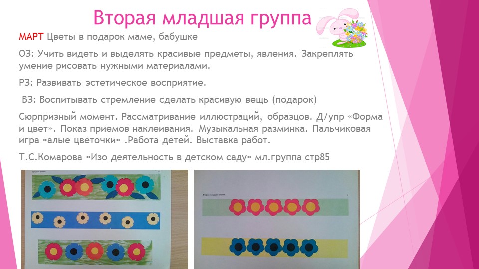Аппликации "Цветы в детском саду"