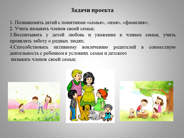Презентация по взаимодействию педагогов с семьями воспитанников "Моя семья"