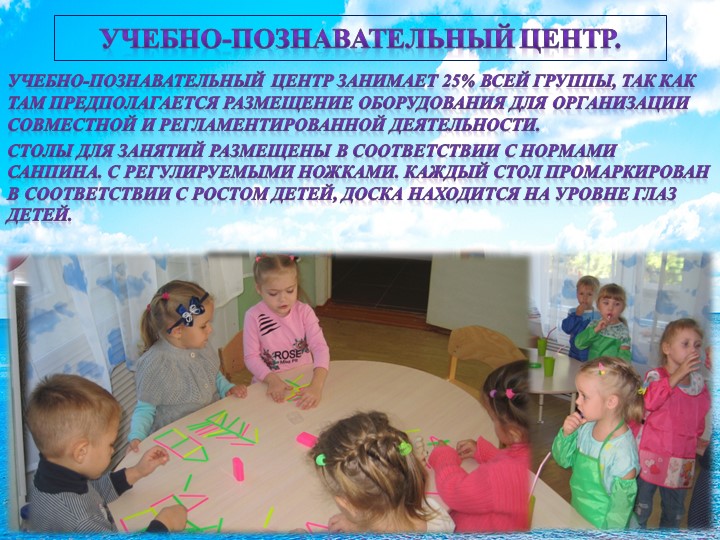 Развивающая предметно-пространственная среда в средней группе.