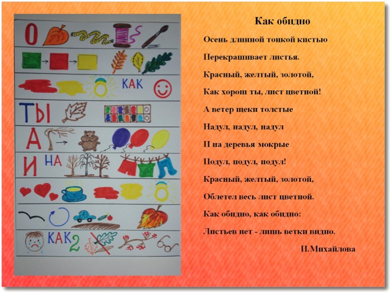 Мнемотехника, как способ заучивания стихотворения.