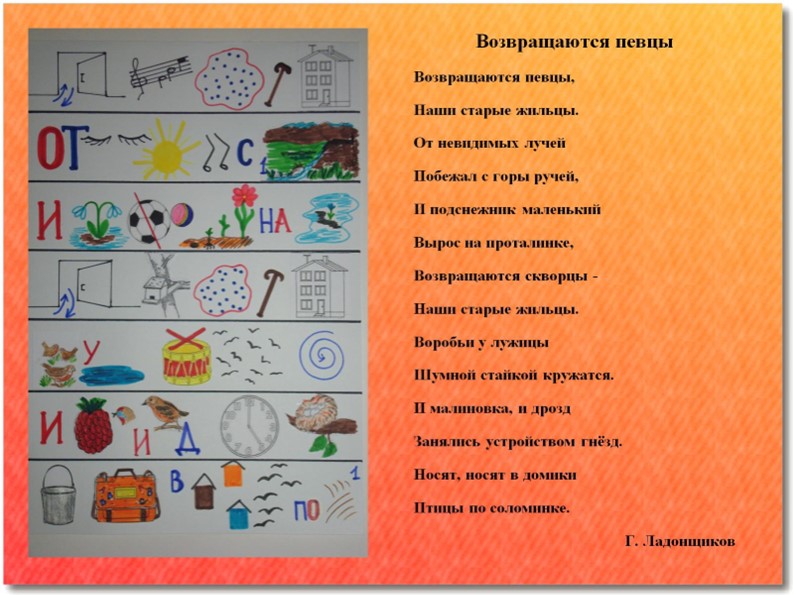 Мнемотехника, как способ заучивания стихотворения.