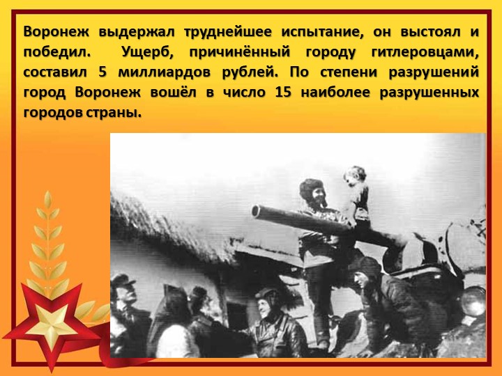 Презентация на тему "25 января -день освобождения Воронежа